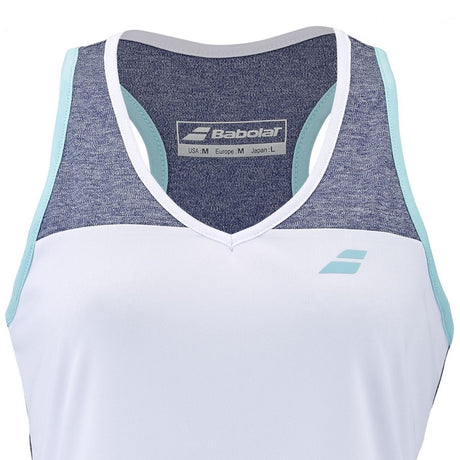 Top tenisowy Babolat Play Tank biało-niebieski