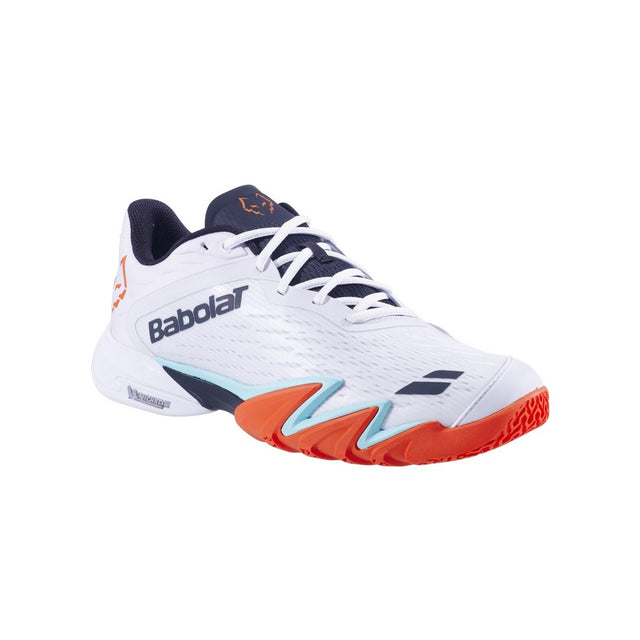 Buty do padla Babolat Premura 3 Lebron biało-pomarańczowe