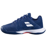 Buty tenisowe juniorskie Babolat Propulse 3 AC niebiesko-białe