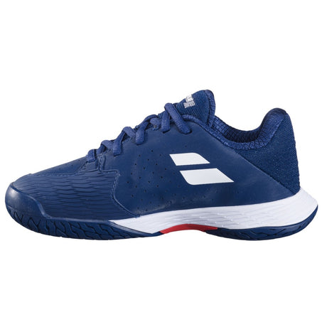 Buty tenisowe juniorskie Babolat Propulse 3 AC niebiesko-białe