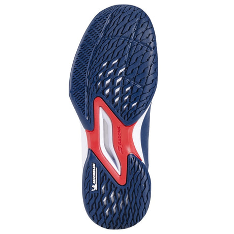 Buty tenisowe juniorskie Babolat Propulse 3 AC niebiesko-białe
