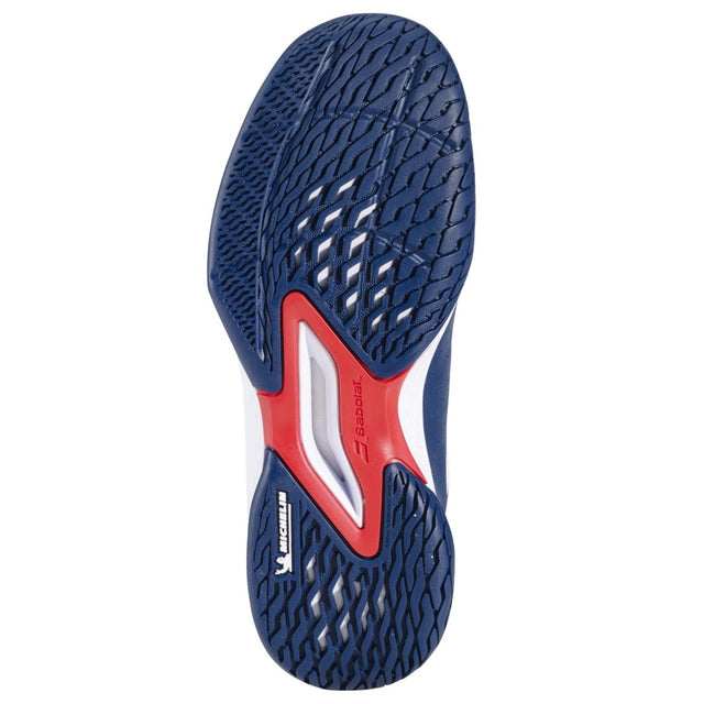 Buty tenisowe juniorskie Babolat Propulse 3 AC niebiesko-białe