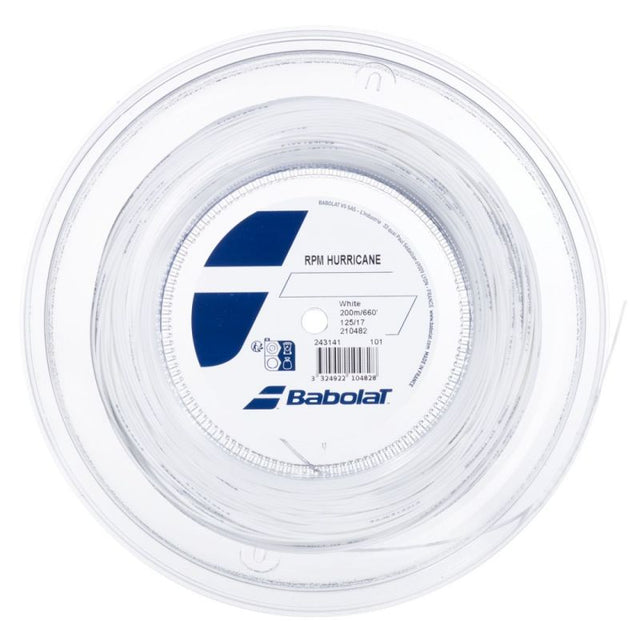 Naciąg tenisowy Babolat RPM Hurricane biały 12m ze szpuli