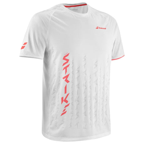 Koszulka tenisowa Babolat Strike Crew Neck Tee Men biała