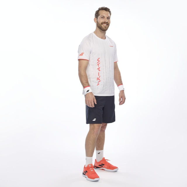 Koszulka tenisowa Babolat Strike Crew Neck Tee Men biała