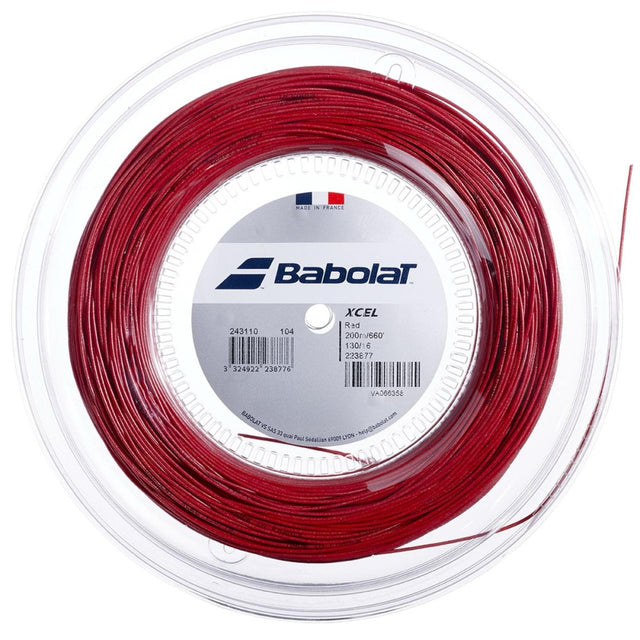 Naciąg tenisowy Babolat Xcel czerwony 12m ze szpuli