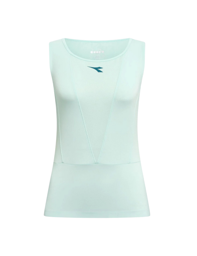 Top tenisowy Diadora L. Tank Match Fibrazero zielony