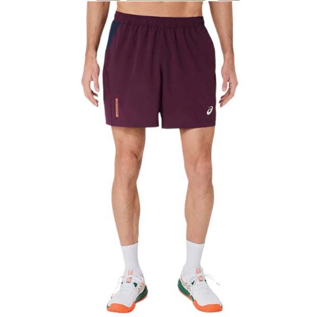 Spodenki tenisowe Asics Court 7in Short bordowe