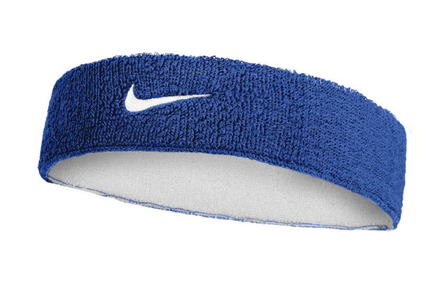 Frotka tenisowa na głowę Nike Classic Reversible Headband niebiesko-biała