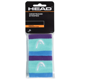 Frotki tenisowe Head Wristbands 2.5" miętowo-fioletowe