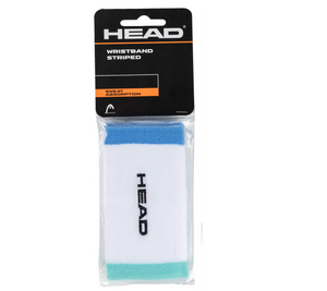 Frotki tenisowe Head Wristbands 5" biało-niebieska