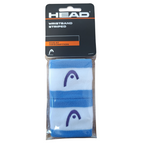 Frotki tenisowe Head Wristbands 2.5" biało-niebieskie