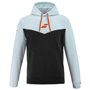 Bluza tenisowa juniorska Babolat Exercise Hood Sweat niebiesko-czarna