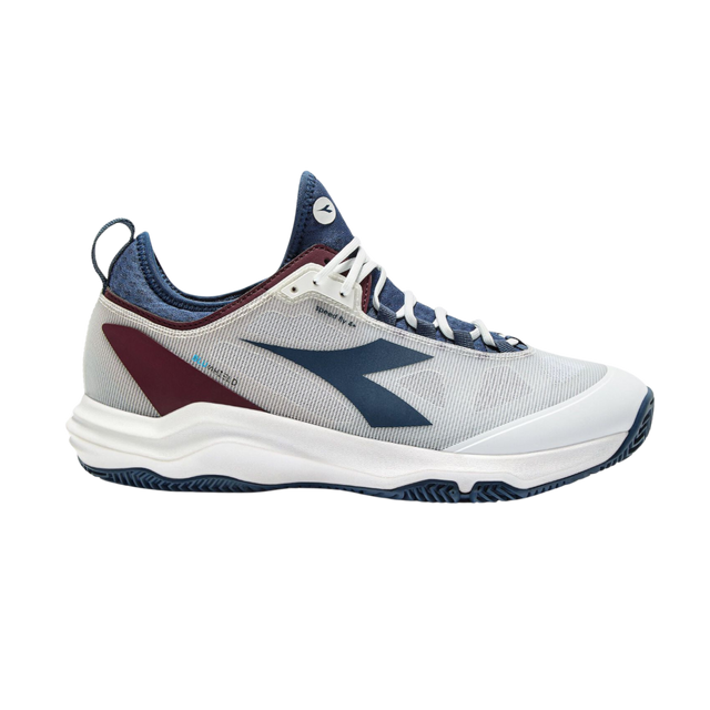 Buty tenisowe Diadora Speed Blushield Fly 4+ Clay biało/bordowo/niebieskie