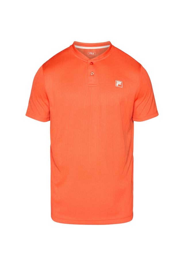 Koszulka tenisowa Fila Henley-Shirt Henry pomarańczowa