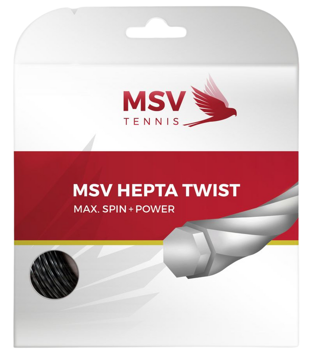Naciąg tenisowy MSV Hepta Twist czarny
