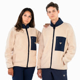 Polar Tecnifibre Sherpa Full Zip Jacket beżowo-granatowy