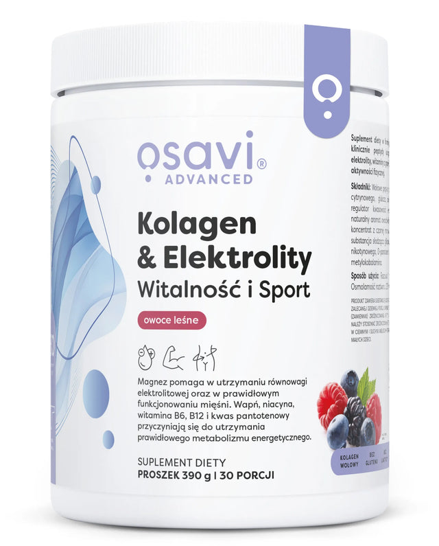 Kolagen & Elektrolity Osavi Witalność i Sport, smak: owoce leśne