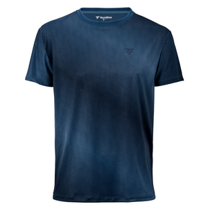 Koszulka tenisowa Tecnifibre X-Loop Tee paski granatowa