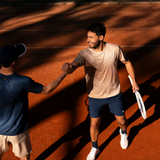 Koszulka tenisowa Tecnifibre X-Loop Tee paski beżowa