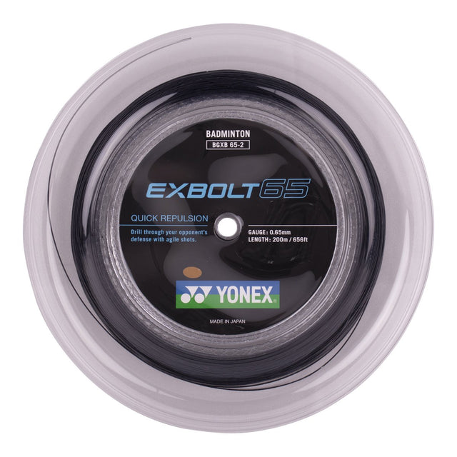 Naciąg do badmintona Yonex Exbolt 65 czarny ze szpuli