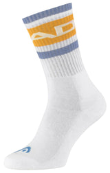 Skarpety tenisowe Head Socks Tennis 1P - białe z dodatkiem żółtego