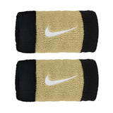 Frotki tenisowe Nike Swoosh Double-Wide czarno-beżowe