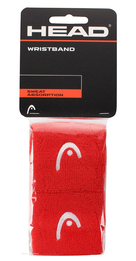 Frotki tenisowe Head Wristbands 2.5" czerwone