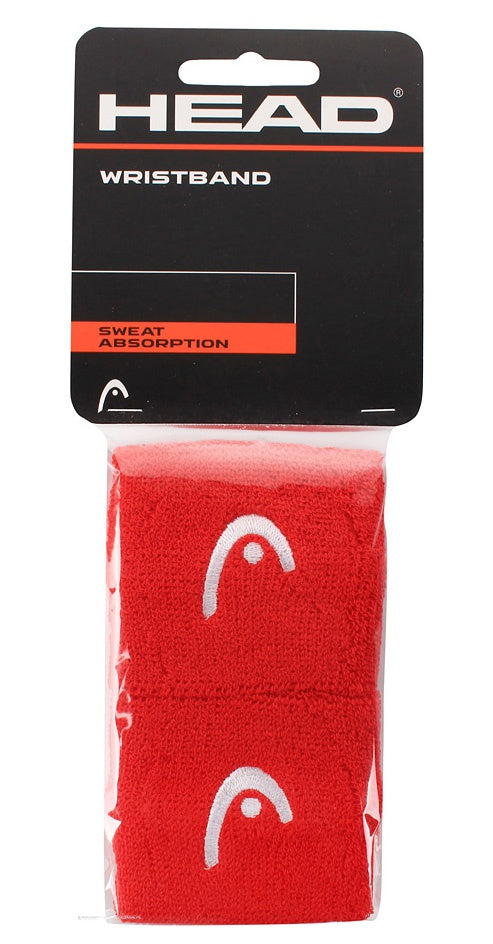 Frotki tenisowe Head Wristbands 2.5" czerwone