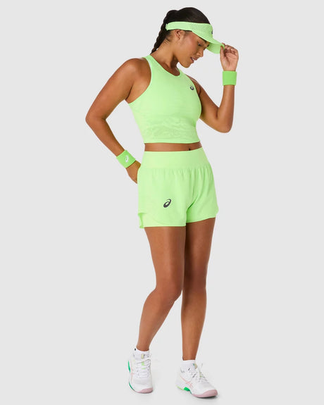 Spodenki tenisowe damskie Asics Match Laser Cut Short zielone