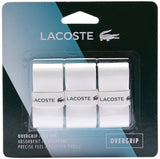 Owijki wierzchnie Lacoste Absorbent Overgrip 3P białe