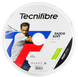 Naciąg tenisowy Tecnifibre Razor Soft limonkowy 12m ze szpuli