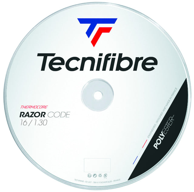 Naciąg tenisowy Tecnifibre Razor Code niebieski 12m ze szpuli