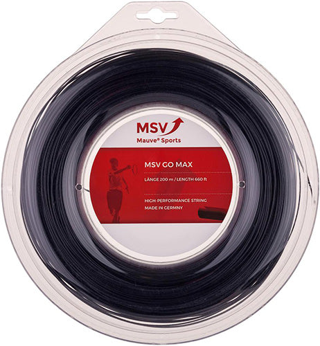 Naciąg tenisowy MSV GO MAX czarny 12m ze szpuli