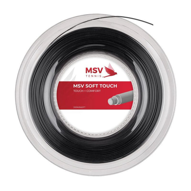 Naciąg tenisowy MSV Soft Touch czarny 12m ze szpuli
