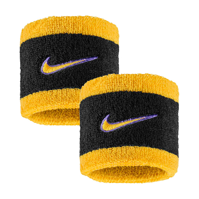 Frotki tenisowe Nike Swoosh Wristbands żółto-czarne