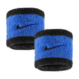 Frotki tenisowe Nike Swoosh Wristbands niebiesko-czarne