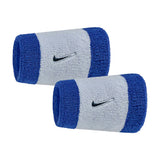 Frotki tenisowe Nike Swoosh Classic Wristbands niebiesko-białe