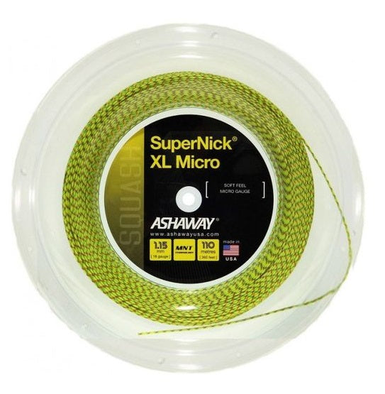 Naciąg do squasha Ashaway Super Nick XL żółty ze szpuli