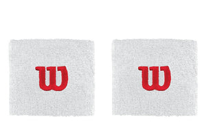 Frotki tenisowe Wilson Wristbands Poignets białe