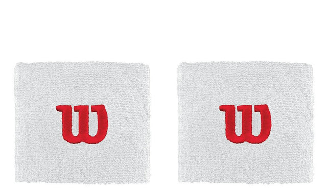 Frotki tenisowe Wilson Wristbands Poignets białe