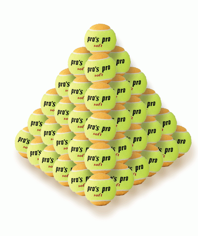 Piłki tenisowe Pro's Pro Soft juniorskie pomarańczowe 60 sztuk