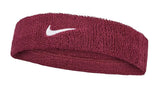Frotka tenisowa na głowę Nike Swoosh Headband bordowa