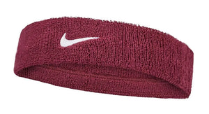 Frotka tenisowa na głowę Nike Swoosh Headband bordowa
