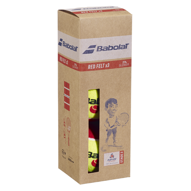 Piłki Tenisowe ST3 Babolat RED Czerwone 3 szt.