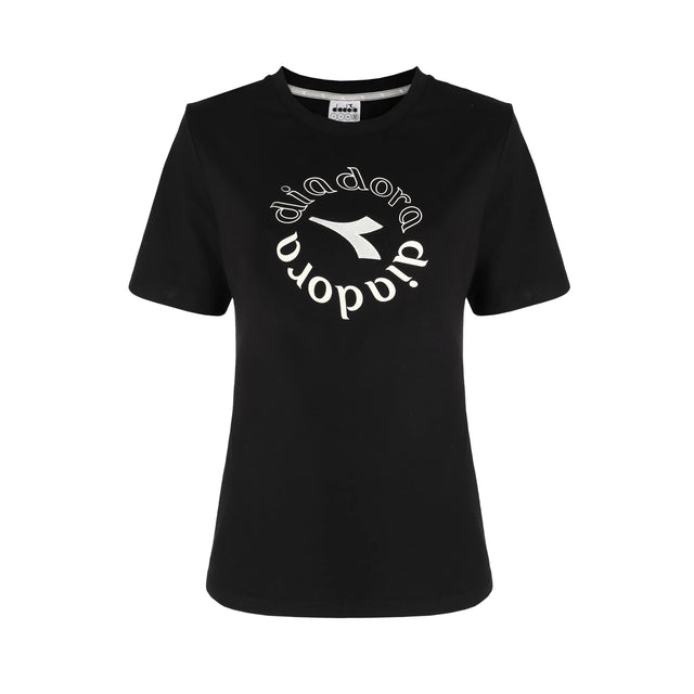 Diadora L. T-Shirt SS ESS. Sports black tennis t-shirt