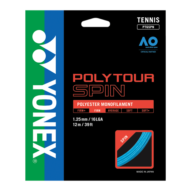 Naciąg tenisowy Yonex Poly Tour Spin - niebieski
