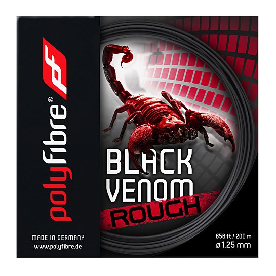 Naciąg tenisowy Polyfibre Black Venom Rough