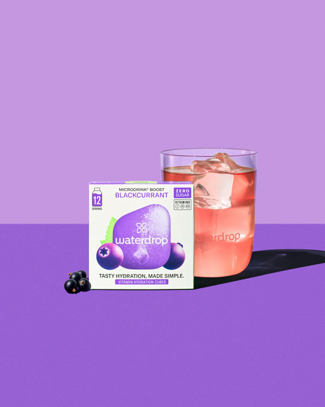 Elektrolity Waterdrop Microdrink Boost o smaku czarnej porzeczki x12