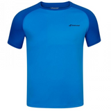 Koszulka tenisowa juniorska Babolat Play Crew Neck Tee Boy niebieska